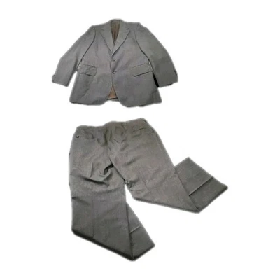 Traje De Colección DAKS London Union Hecho en EE. UU. 2 Piezas Gris Rayas 40R W36 100% Lana Foto 1 de 4