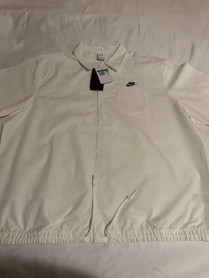 Nike Club Oxford мужчин XL коротким рукавом на пуговицах белый свободного кроя FN3902-133 новый с Ярлыками - Изображение 1 из 4