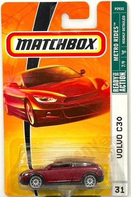 Brand new unopened maroon 2009 Matchbox #31/100 Metro Rides #7/9 Volvo C30 - Image 1 of 3