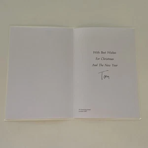 Signed Christmas card Tony Blair Prime Minister United Kingdom 10 Downing Street - Picture 1 of 4