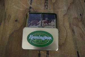 Vintage Remington Playing Cards Tin 2 Decks Wildlife Elk Art Made in USA - Bild 1 von 4