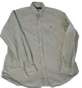 Polo Ralph Lauren abito camicia uomo taglia XL preppy con righe vestibilità classica - Foto 1 di 9
