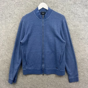 Hugo Boss Jersey Para Hombres Grande Azul Calce Ajustado Cremallera Completa Cárdigan Sudadera Top - Imagen 1 de 10