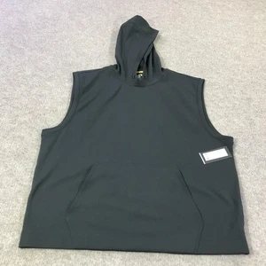Rhone Hoodie Mens XL Black Range Sleeveless Lightweight Fleece-Backed Athletic - Picture 1 of 15