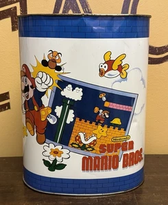 SUPER MARIO BROTHERS 1988 NINTENDO METALLDOSE MÜLLEIMER MÜLL RAR - Bild 1 von 6