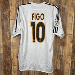 Real Madrid 2003-04 Home Soccer Jersey LUIS FIGO #10 Adidas Men’s L - Picture 1 of 11