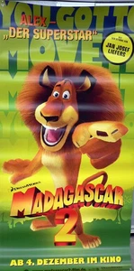 Madagascar 2 - Alex - Banner / Kinobanner Größe 200cm x 100cm - Picture 1 of 1