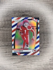 Panini Prizm 2024 - Rookies Xavier Worthy #399 rojo blanco y azul Prizm (RC) - Imagen 1 de 2