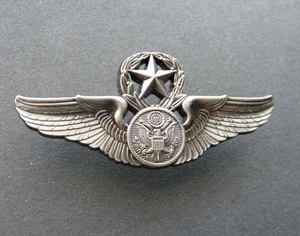 AIR FORCE ENLISTED MASTER AIRCREW WINGS LAPEL PIN BADGE 2 INCHES - Picture 1 of 2