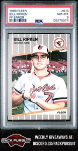 1989 Fleer #616 Bill Ripken Ff Error PSA 8 - Bild 1 von 2