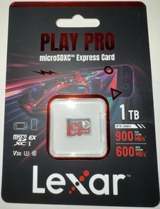 Carte microSD Express Lexar Play PRO 1 To, UHS-I. PRÊT À EXPÉDIER ✅ EN MAIN - Photo 1 sur 2