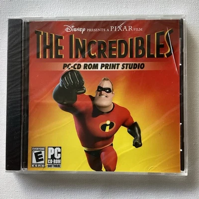 The Incredibles PC-CD ROM Print Studio Disney Pixar Win98/Me/XP Sealed New FLAW - Image 1 of 3