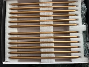 Yanxia Set of 12 -Sleek 12 5/8" Center to Center Brushed Brass Cabinet Handle... - Picture 1 of 5