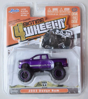Jada Bigtime 4 Wheelin' 2003 Dodge Ram 1:64 scale purple #39 - Image 1 of 2