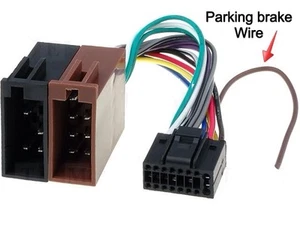 Kenwood car Radio Stereo 16 Pin Wiring Harness Loom Connector Iso Parking Brake - Picture 1 of 1