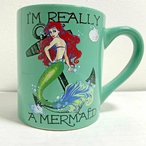 Disney Die kleine Meerjungfrau Arielle Kaffeebecher Ich bin wirklich eine Meerjungfrau grün Keramik - Bild 1 von 9