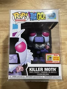 ¡FUNKO POP! Pegatina oficial SDCC 2018 TEEN TITANS GO! KILLER MOTH #647 bóveda - Imagen 1 de 8