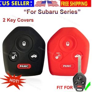 2x Silicone Skin 3+1 Smart Fob Entry Case Cover Holder Protector for Subaru Key - Picture 1 of 4