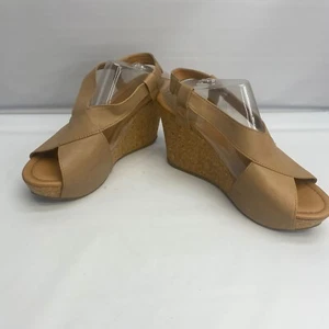 Kenneth Cole Reaction Size 9.5 M Beige Gladiator Leather Women Sandal Shoes - Picture 1 of 8