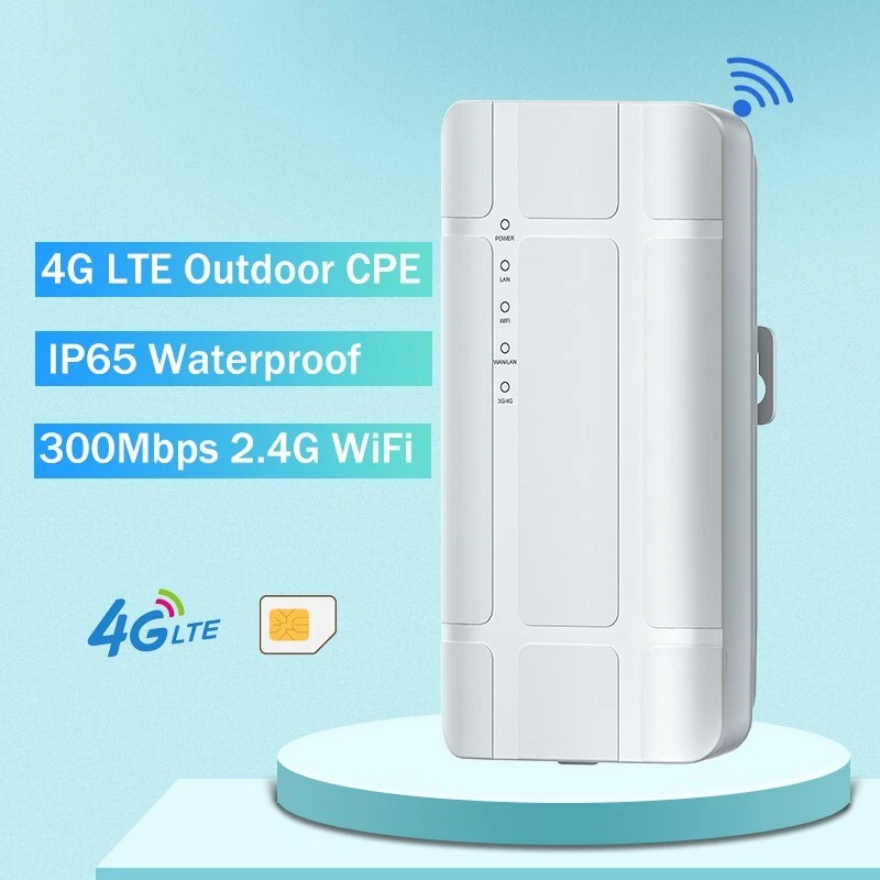 Dbit 300Mbps Outdoor IP65 Waterproof 4G LTE CPE WiFi Router with SIM Card Slot - Image 1 of 4