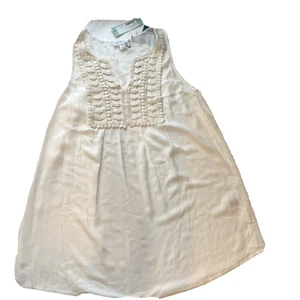 Market & Spruce Nova Crochet Detail Tunic White Size Medium Sleeveless BOHO - Picture 1 of 6