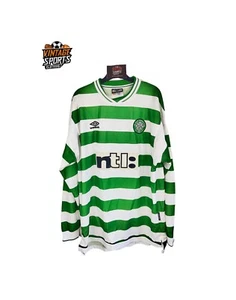 Celtic FC Football Lomg Sleeve home Shirt 1999-2001 (XL) Umbro Jersey - Picture 1 of 5