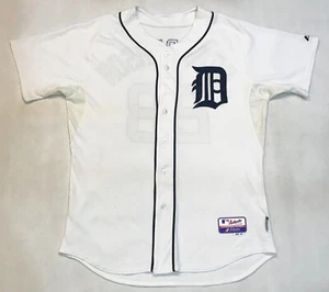 Majestic Authentic MLB Detroit Tigers GRANDERSON #28 Jersey Sz 48 White USA Sewn - Picture 1 of 10