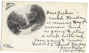 Postal de Indianápolis, Indiana 1904, saludos desde University Park - Imagen 1 de 2