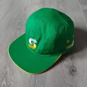 Subway Employee Hat 5 Panel Snapback Cap Green Yellow Adjustable OSFA Workwear - Picture 1 of 12