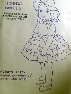 De Colección Años 70 Vestido Muñeca Patrón Gorro 16" Ropa My Friend Mandy - Imagen 1 de 1