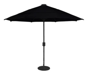 Current Luxury 9' Motorized Umbrella, LED Lights, Black/Black, HX-2-09-BK-BK - Picture 1 of 3