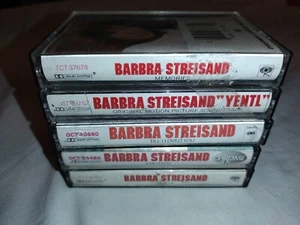 Barbra Streisand Cassette Lot 5 Albums Yentl Guilty Emotion Memories Till I Love - Picture 1 of 8