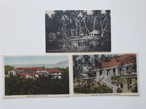 Postal 3x Seychelles Seychelles con Mahé Hospital Supreme Court y Cerf Island - Imagen 1 de 2