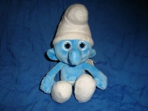The Smurfs 2013 JAKKS Pacific Clumsy Smurf 8" Plush & Beans - Imagen 1 de 5
