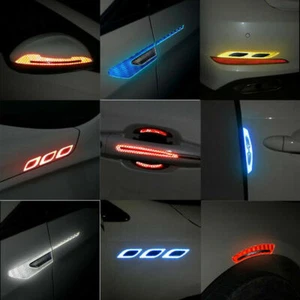 Reflective Car Door Bumper Truck Wheel Handle Sticker Tape Safety Warning Decal - Picture 1 of 52