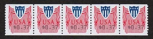 USA, SCOTT # CVP33, MNH COIL STRIP OF 5 PNC # 11, 37¢ COMPUTER VENDED - Picture 1 of 1