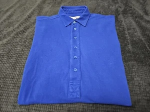 Orlebar Brown Royal Blue Long Sleeve Terry Towelling Polo Shirt Size S - Picture 1 of 12