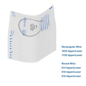 US 10 Packs Dental Orthodontic Arch Wire Round Rectangular Reverse Curve Wire - Picture 1 of 14