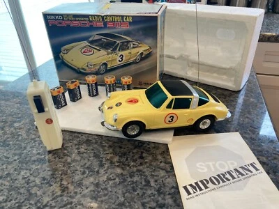 RARE VINTAGE NIKKO PORSCHE 911S REMOTE CONTROL CAR 100% ORIGINAL & FULLY WORKING - Image 1 of 4