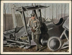 Immelmann Deutschland Luftwaffe WWI Militär Luftfahrt Bulgarien Zigarettenkarte - Bild 1 von 2