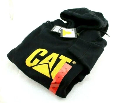Nueva sudadera con capucha CATERPILLAR talla mediana peso pesado con cordón logotipo de gato Foto 1 de 4