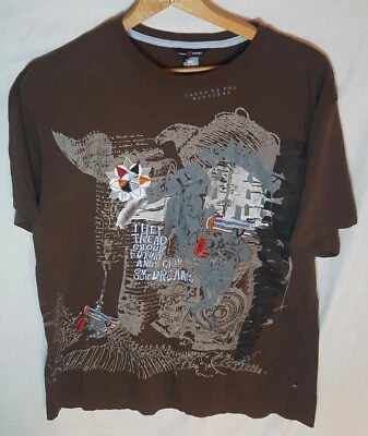Camiseta Artful Dodger Para Hombres Death To The Machines 3X Marrón Bordada  Foto 1 de 4