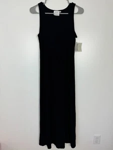 Nuevo con etiquetas Maxi Vestido Vaina Negro Vintage Gantos Talla L Sin Mangas - Imagen 1 de 5