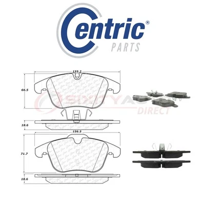 Centric Semi Metallic Brake Pads w Shim for 2007-2016 Volvo S80 2.0L 3.2L uk Foto 1 de 4