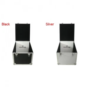 CheckOutStore Aluminum 12" LP Vinyl Record Storage Box (Holds 125 Records) - Picture 1 of 13