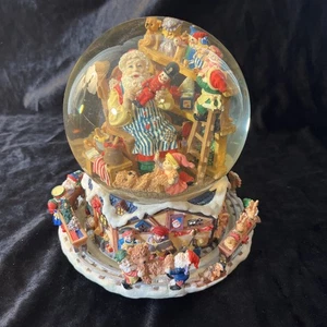 VTG Kirkland BIG Musical Water Snow Globe Revolving Base Here Comes Santa Toys - Picture 1 of 14