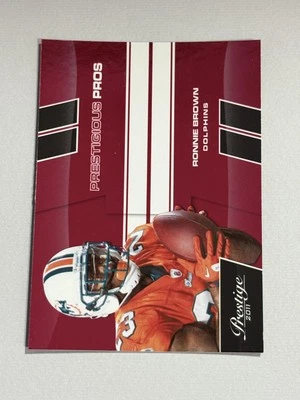 Ronnie Brown 2011 Panini Prestige Prestigious Pros Red Dolphins #42  P823 - Image 1 of 2