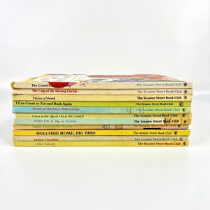 Lot of 11 Sesame Street Book Club Hardcover Books Big Bird Ernie Bert Grover - Picture 1 of 23