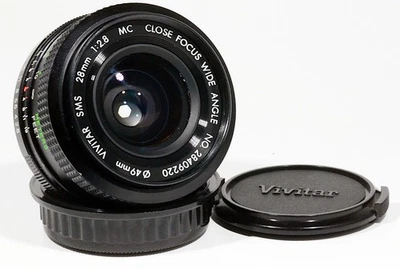 Vivitar SMS 28mm 1:2.8 MC Close Focus Wide Angle Lens  Pentax K Mount Mint - Image 1 of 3