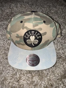 Boston Celtics Mütze Kappe Druckknopflasche Camouflage NBA Basketball Herren Camouflage Krempe Patch Neu - Bild 1 von 11
